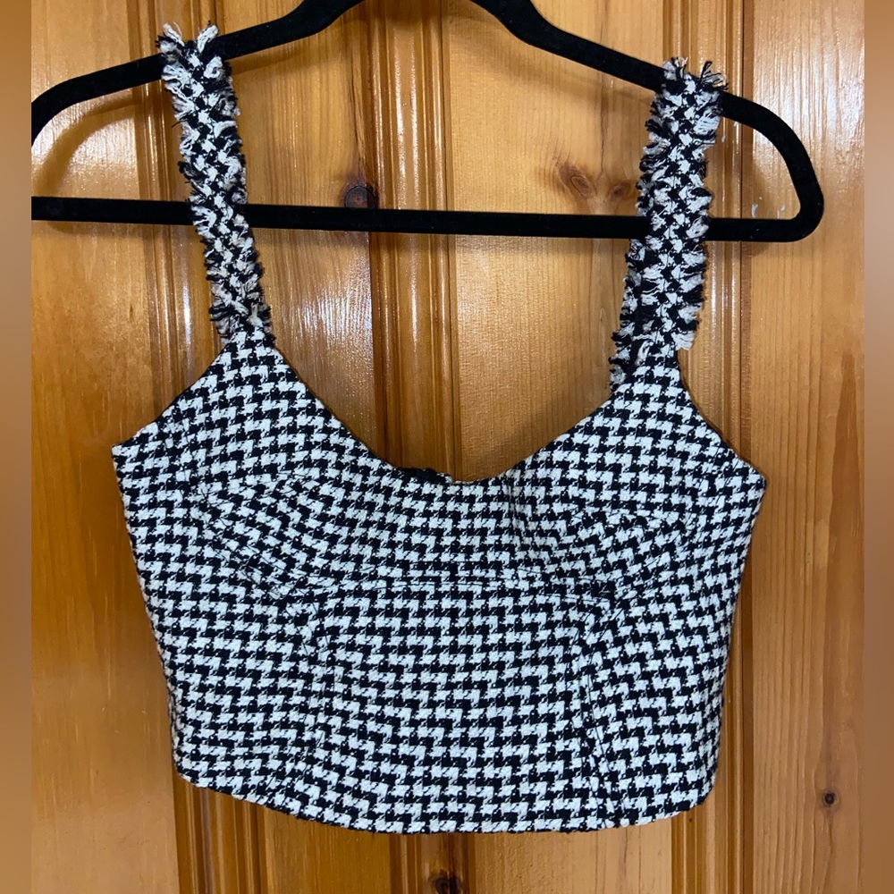 Zara tweed crop top